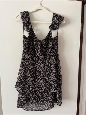 Altar'd State Black Dress with Light Pink Floral Print